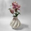Astraeus white large vase – sculptural 3D printed bioplastic vase