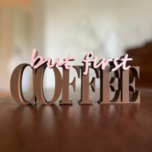 Alternative view of But First Coffee - Sign