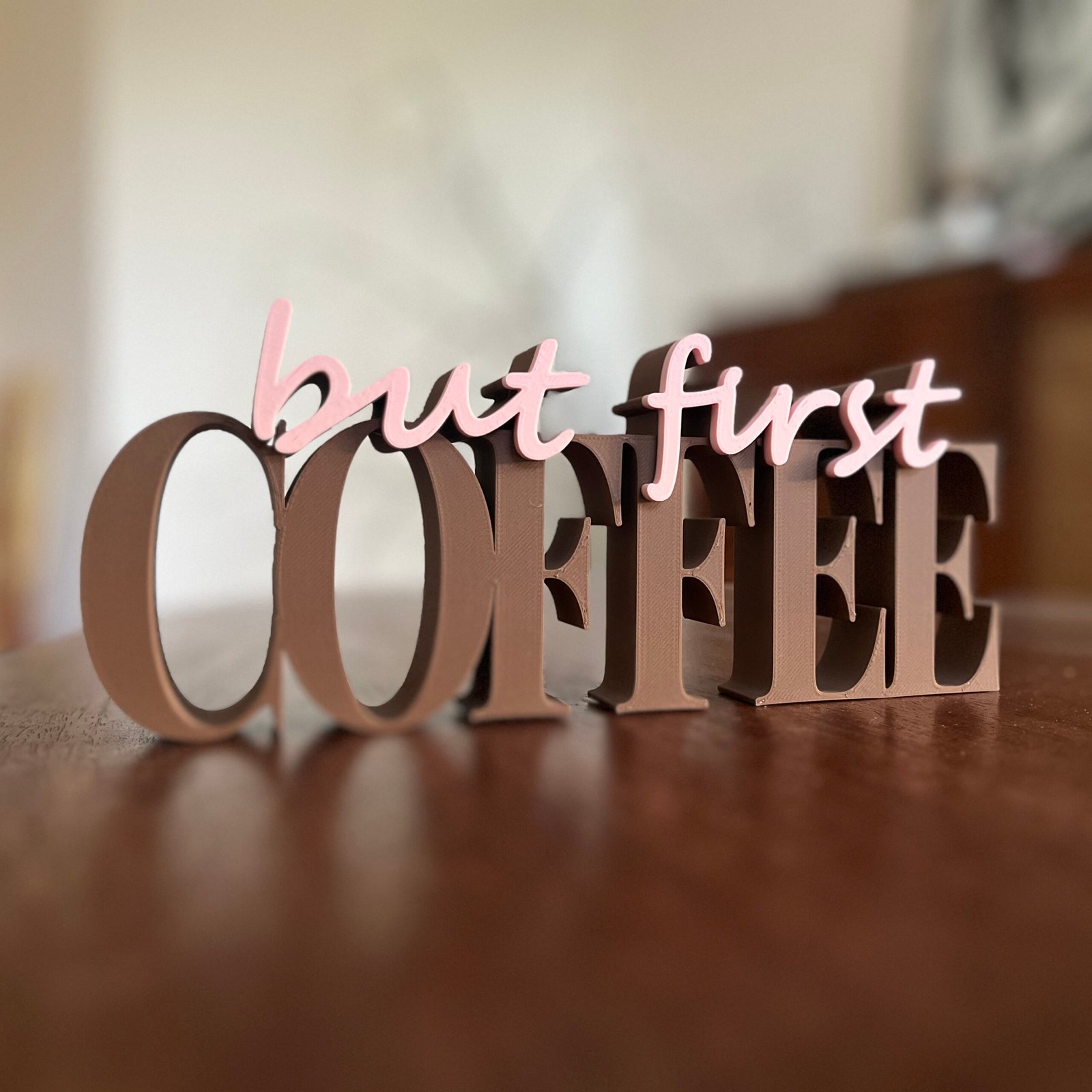 But First Coffee Product on the table